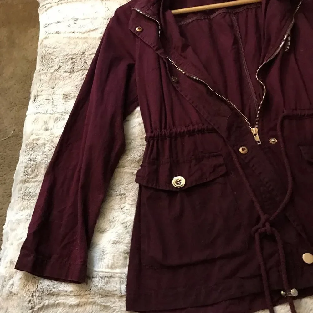 𝅺: : C’ESTTOI Cinch Waist Jacket Coat with Hoodie : :